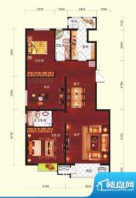 云河墅3居户型 3室2厅1卫1厨面积:118.00平米