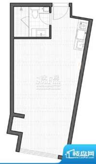智地·钻河公馆B4户型 1室1厅1