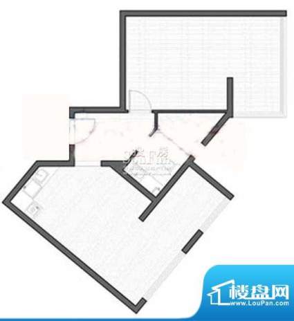 智地·钻河公馆D1户型 1室1厅1