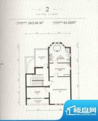 北京198栋H户型独栋别墅二层 2面积:82.60平米