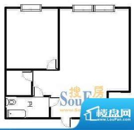 都会国际大厦户型图 1室1厅1卫