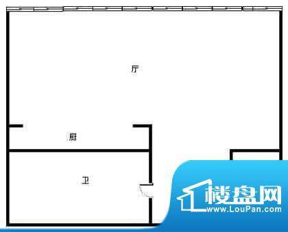 都会国际大厦户型图 1室1厅1卫