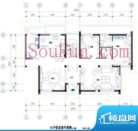 碧水庄园A区C1首层户型 