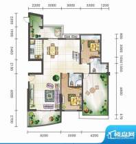 海岛国际名城7号楼跃层二层 4室面积:237.43平米