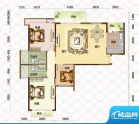 文航花园A户型 3室2厅2卫1厨面积:139.23平米