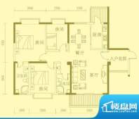 东海椰苑C2户型图 3室2厅2卫面积:124.94平米