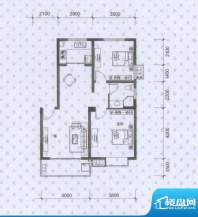 长城天一家园15#16#S2户型 2室面积:88.50平米