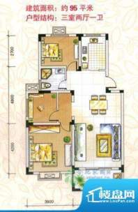 翡翠花园 3室 户型图面积:115.00平米