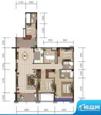 印象西湖8#楼C4户型 3室2厅2卫面积:180.65平米