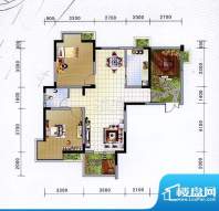 信达水岸茗都21户型 2室2厅1卫面积:96.15平米