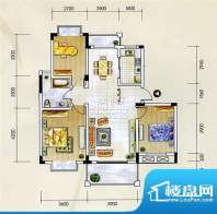 新华阳光国际多层B户型三室两厅面积:97.30平米