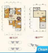 莱茵河畔花园5#、8#、9#B1户型面积:187.16平米