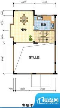 万泉河家园别墅夹层平面 4室3厅面积:317.87平米