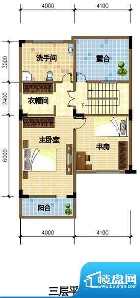 万泉河家园别墅三层平面 4室3厅面积:317.87平米