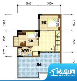 万泉河家园公寓跃层C-1户型之2面积:121.98平米