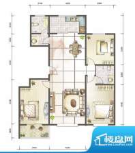 润地凤凰城C户型 3室2厅2卫1厨面积:143.00平米