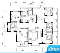 潍京A户型 3室2厅2卫1厨面积:159.84平米