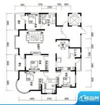 潍京F户型 4室2厅2卫1厨面积:180.88平米