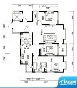 潍京G户型 3室2厅2卫1厨面积:155.46平米
