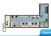 紫金花园紫金公馆形象办公 1室面积:73.00平米