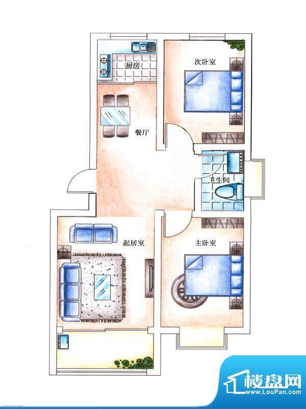 华安东方明珠二期住宅户型图 3