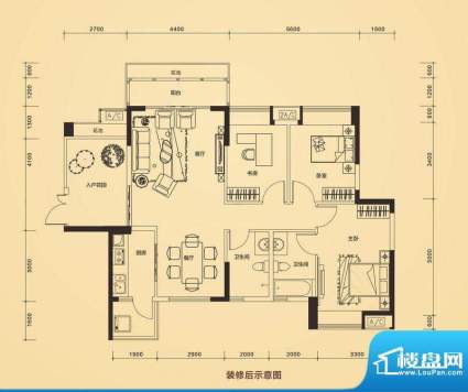 江南第一城82栋标准层1单元02、面积:119.00平米