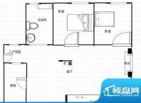 万科金域华府二期 2室 户型图面积:77.00平米