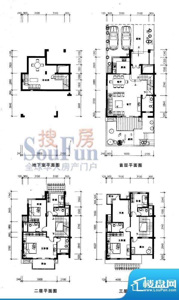 悦榕东岸写意型（已售完） 5室面积:280.00平米