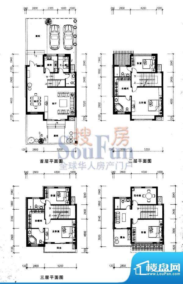 悦榕东岸尊贵型（已售完） 5室面积:298.00平米
