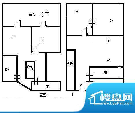 东田丽园五期 5室 户型图面积:256.00平米