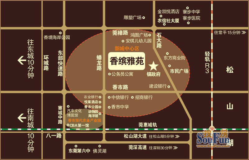 香缤雅苑交通图