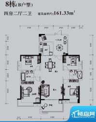 8栋标准层B户型 4室2