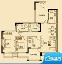 长裕棕榈园裕馨苑02单元户型图面积:135.00平米