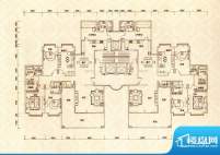 富盈东方华府2栋标准层A1户型 面积:265.00平米