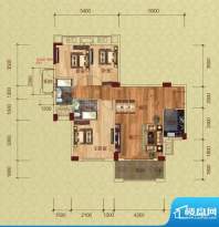 富盈山水华府57-65栋君尚标准层面积:99.00平米