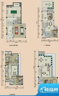 清华居别墅G户型 6室3厅5卫面积:398.00平米