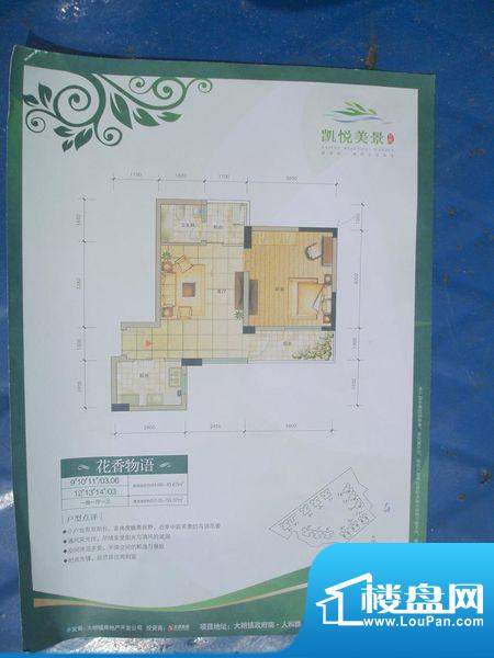 凯悦美景花园 1室 户型图面积:55.00平米