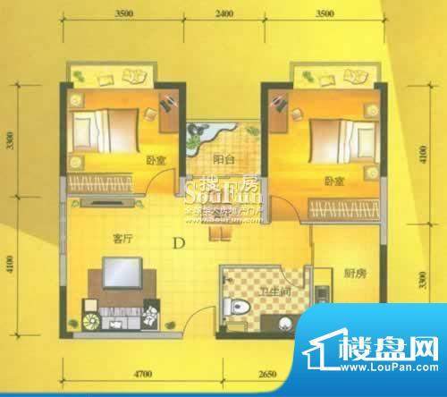 1室 户型图