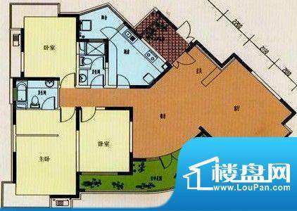 新世纪上河居 3室 户型图面积:100.00平米