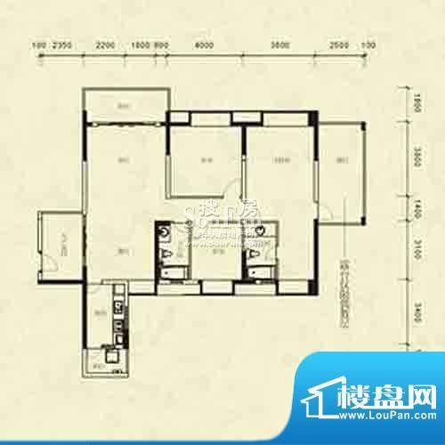 翠湖豪苑四期三房二厅二卫 3室面积:148.64平米