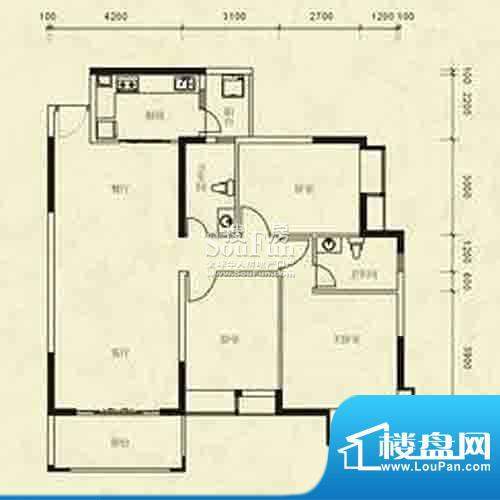 翠湖豪苑四期三房二厅二卫 3室面积:125.32平米
