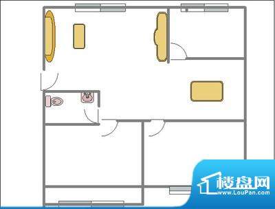 上河园 2室 户型图面积:91.00平米