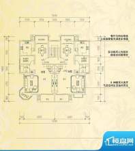 天润浅水湾D3户型 3室2厅3卫1厨面积:201.72平米