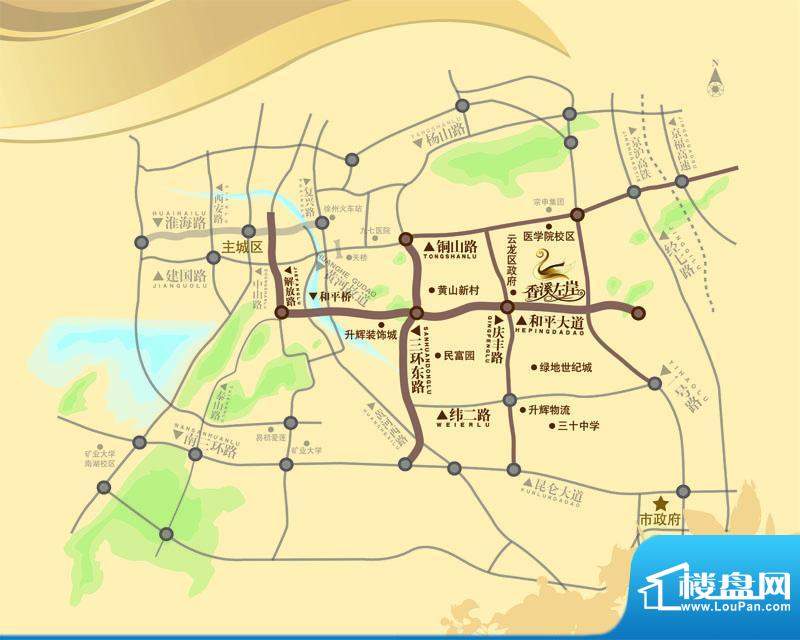 香溪左岸交通图