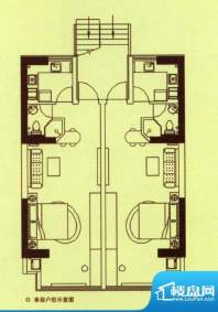 锦绣茗都单层户型示意图 1室1厅面积:49.00平米