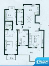 豪绅嘉苑A2F户型 3室2厅2卫1厨面积:143.00平米