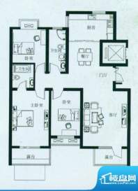 豪绅嘉苑A4F户型 3室2厅2卫1厨面积:132.00平米
