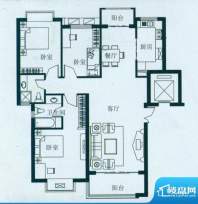 豪绅嘉苑B户型 3室2厅2卫1厨面积:128.00平米