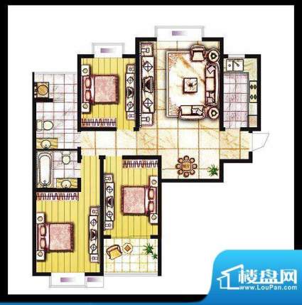 北京路18号A2户型 3室2厅1卫面积:131.50平米