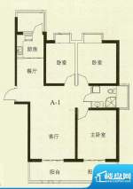 华辰丽景A1户型 3室2厅1卫1厨面积:114.71平米